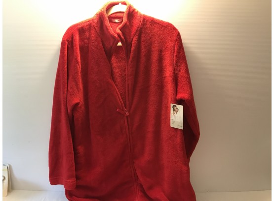 Soft Red Bath Robe, New With Tags