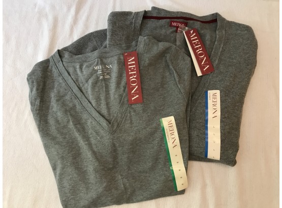 Krona Shirt And Sweater, Shirt Size M, Sweater Size L