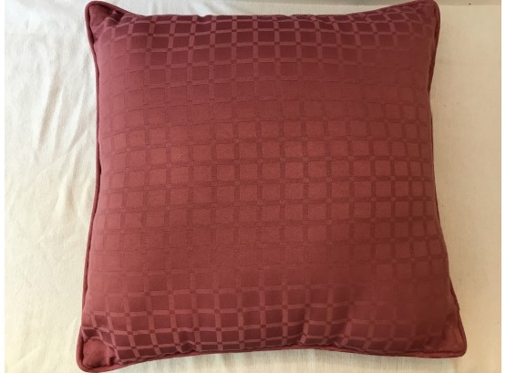 Mauve Colored Accent Pillow, 17 In Square - Good Condition