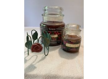 Yankee Candle Cranberry & Smaller Salt Mist Rose - New
