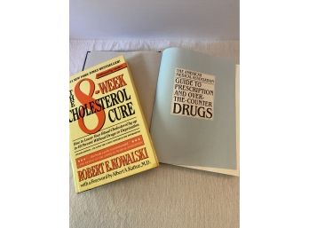 2 Hard Cover Books, AMA Perscription Guide & Cholesterol Cure Book