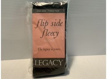 Flip Side Fleecy  Socks Opened Package, 2 Pairs In Package