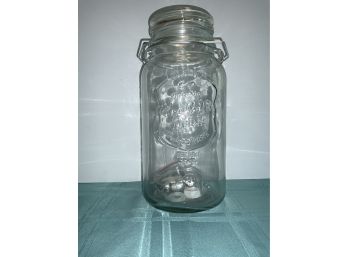 1 Gallon Beverage Dispenser With Locking Lid-NEW-GLASS