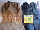Mens Leather Work Gloves Military USAF Vintage LOT (2)