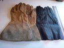 Mens Leather Work Gloves Military USAF Vintage LOT (2)