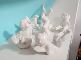 Tumbler Cherubs Porcelain Lot (6) 4'