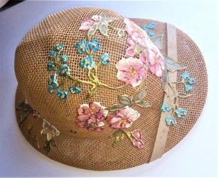 Sunfari Vintage Safari Hat USA Flowers Wesco NH