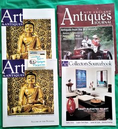 ART & Antiques Magazines 2008 Vintage & 2013 Bew England Journal LOT