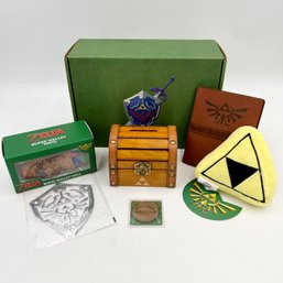 The Legend Of ZELDA - Collectible Set W/ Coin, Plush, Decal, Bank, Journal, Vinyl Rupee Wallet - INCOMPLETE