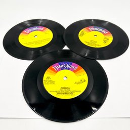 Lot Of 3 Vintage Walt Disney 45 Vinyl Records - Cinderella 308, Aristocats 349, Jingle Bells 255