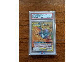 2019 Pokemon Card Sun & Moon Hidden Fates 44/68 Moltres & Zapdos Articuno GX - PSA 9