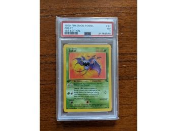 1999 Pokemon Card Fossil Zubat #57 1st Edition - PSA 7