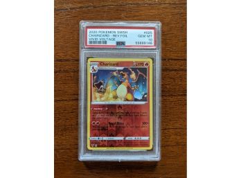 2020 Pokemon Card Vivid Voltage Charizard 25/185 Reverse Foil Holo - PSA 10