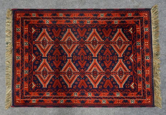 Hand Knotted Persian Balouch Rug 3x4.7 Ft   #1262.