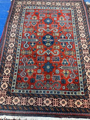 Hand Knotted Shirvan Rug 4.8x2.10 Ft.   # 1279