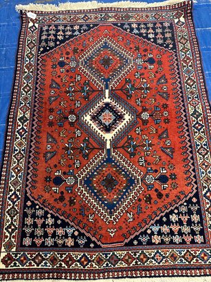 Hand Knotted Persian Yelemeh Rug 3.5x5.5 Ft