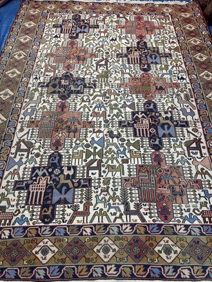 Hand Knotted Persian Soumak Rug  7.2x9.4 Ft. #1293