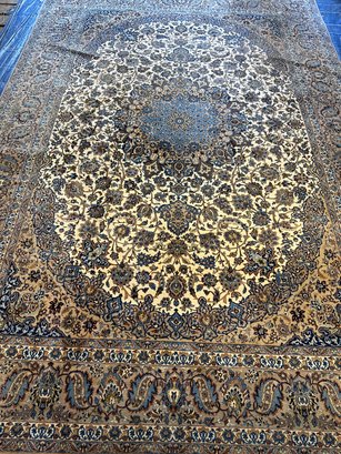 Very Fine Hand Knotted Persian Silk&Wool ESfahan  Rug 11x7.4 Ft   #1298