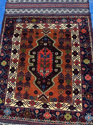 Hand Knotted Persian Turkman Rug 5x3 Ft   #1303.