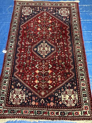 Hand Knotted Persian Tabriz Rug 5x3.4 Ft   #1309