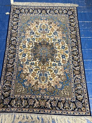 Hand Knotted Persian Silk&Wool ESfahan Rug 6x3.6 Ft   #1310.
