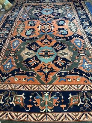 Hand Knotted Heriz Rug 8x11 Ft   #1319.