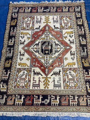 Hand Knotted Persian Soumak Rug 3x6 Ft. #1321.