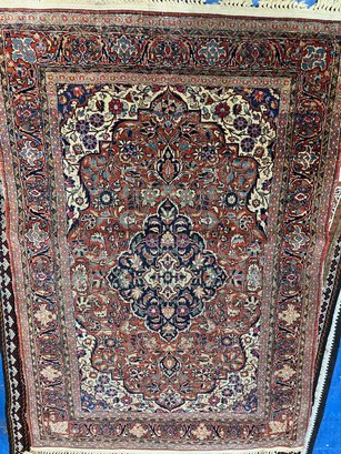 Hand Knotted Persian Kashan Rug 3.4x5.6 Ft.   #1322.