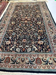 Hand Knotted Hereke Silk Rug 4x6 Ft.   #1056