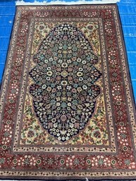 Fine Hand Knotted Wool Hereke Rug 4x6 Ft.  #1061.