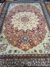 Hand Knotted Oushak Rug 9x12 Ft    #1268