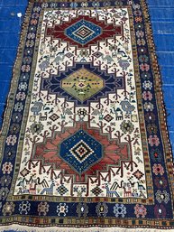 Hand Knotted Persian Soumak Rug 6x3.8 Ft   #1272.