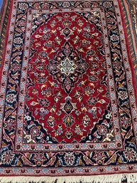 Hand Knotted Persian Kashan Rug 5x3.6 Ft   #1107.