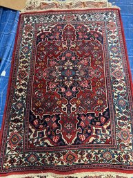 Hand Knotted Persian Rug Bijar Rug 5x3.8 Ft   #1284.