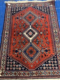 Hand Knotted Persian Yelemeh Rug 3.5x5.5 Ft