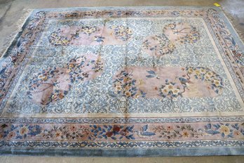 Hand Knotted Chinise Silk Rug 10x8 Ft   #1454