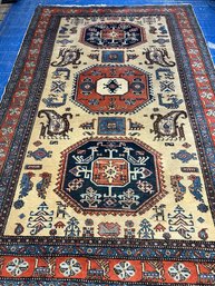 Hand Knotted Persian Ardibil Rug 6.6x10 Ft