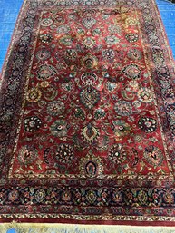 Hand Knotted Persian Sarouk Rug 6x9 Ft