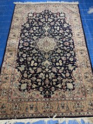 Hand Knotted Persian Tabriz Rug 7x4.5 Ft