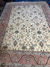 Hand Knotted Indo Tabriz Rug 10.8x7.8 Ft   #1381.