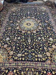 Hand Knotted Persian Tabriz Rug 13.8x9.9 Ft   #1384