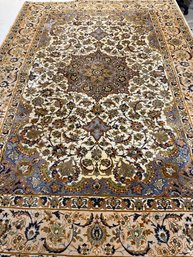 Hand Knotted Persian Silk&Wool Esfahan Rug 3x5 Ft   #1386