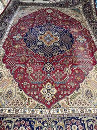 Hand Knotted Persian Tabriz Rug 10x13 Ft   #1399