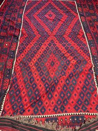 Hand Knotted Kilm Rug 15.6x9.5 Ft.  #1407