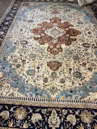 Hand Knotted Persian Tabriz Rug 13.5x9.7 Ft   #1417