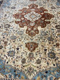 Hand Knotted Persian Tabriz Rug 13.5x9.7 Ft   #1417