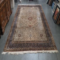 Hand Knotted Hereke Silk Rug 9x12 Ft   #1419