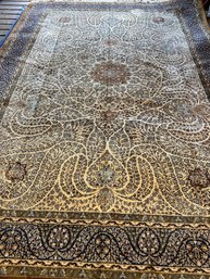 Hand Knotted Hereke Silk Rug 9x12 Ft   #1419