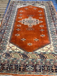 Hand Knotted Bohkara Rug 6.6x9.8 Ft    #1426.