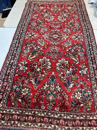 Hand Knotted Persian Sarouk Rug 2x4 Ft   #1447